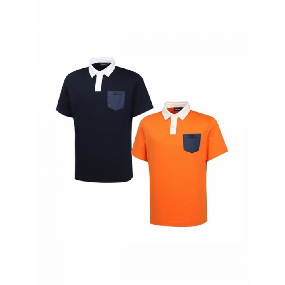 (ワイドアングル) メンズ CO RE: コットンポケットポロシャツ M_WMM24252