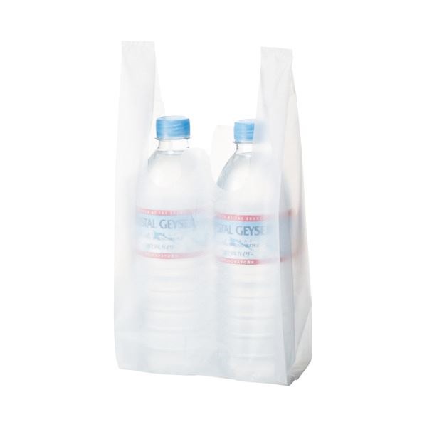 （まとめ） TANOSEE 乳白レジ袋 6号ヨコ150タテ310マチ幅90mm 1パック（100枚） 100セット
