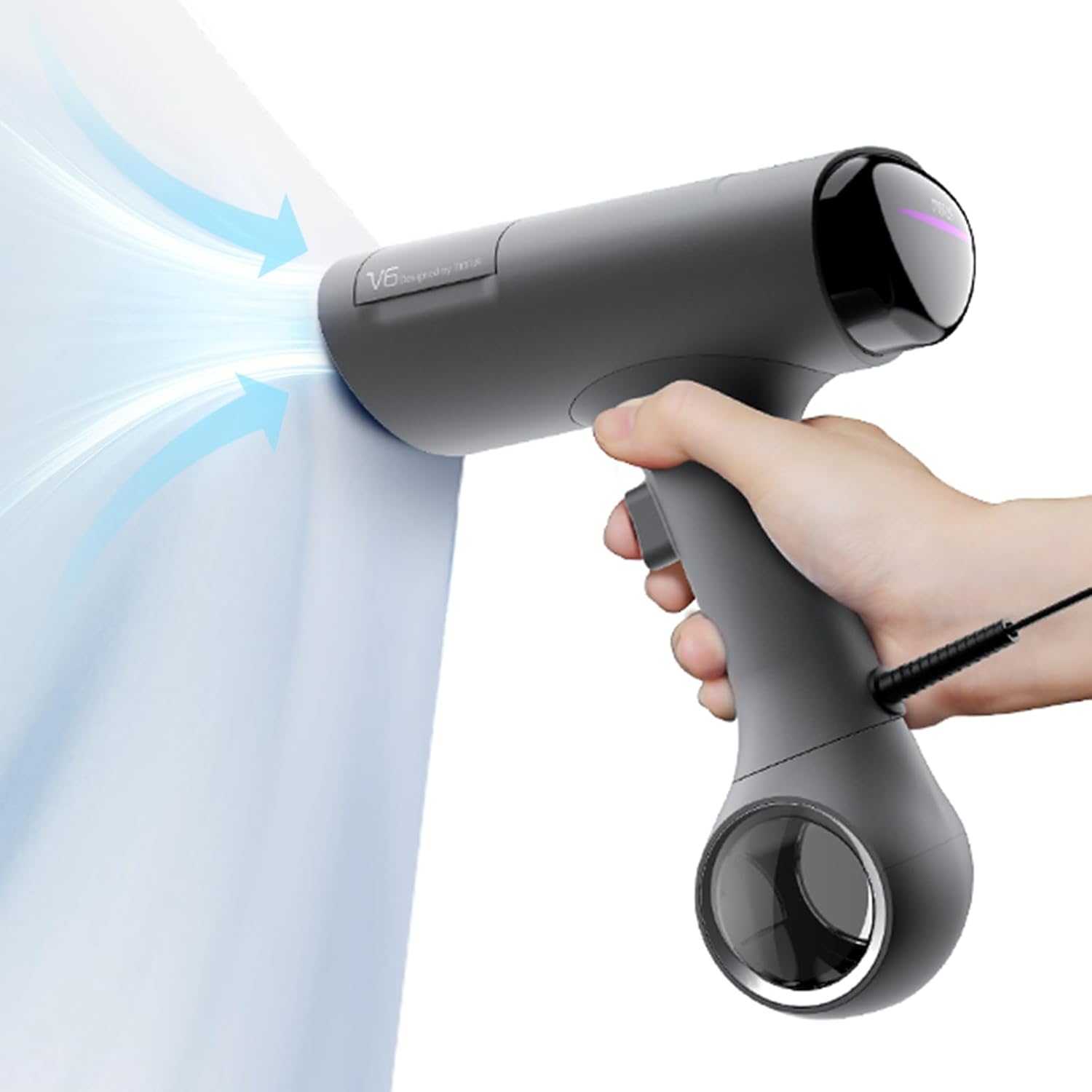 Morus V6 衣類スチーマー スチームアイロン 真空吸着式 3000Pa強力吸引 片手操作 3段吸着力調整 脱臭・除菌・花粉低減 急速クールダウン 170ml PSE認証済 家庭用