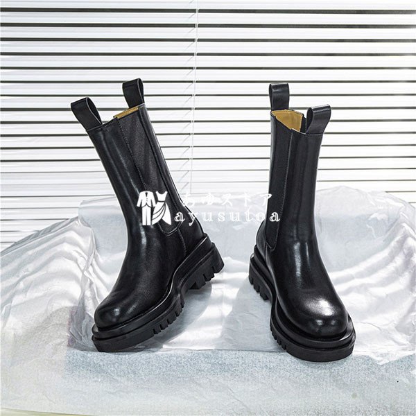 ブーツ レディース 厚底 裏起毛 秋冬 マーティンブーツ ロングブーツ シューズ ヒールブーツ 靴