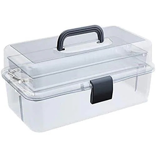 【超お得1つ買うと10個もらえる】新品（タイムセール）工具箱 収納ボックス 小物収納ケース 3段式ツールボックス 収納ボックス 薬 プラスチック 工具収納 3段 折り畳み式 取っ手付 道具箱 大容量