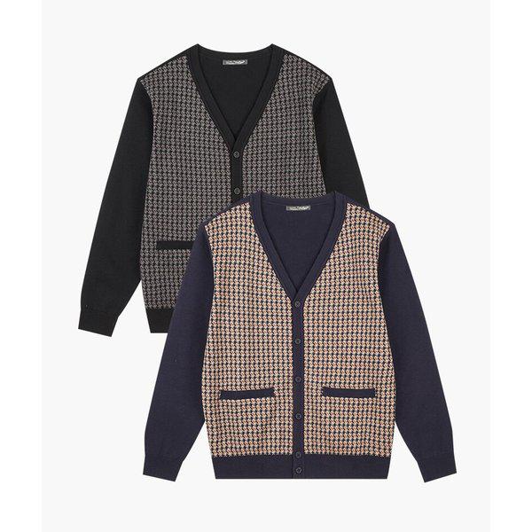 ハウンドトゥース柄カーディガン CDAA9KJ3371