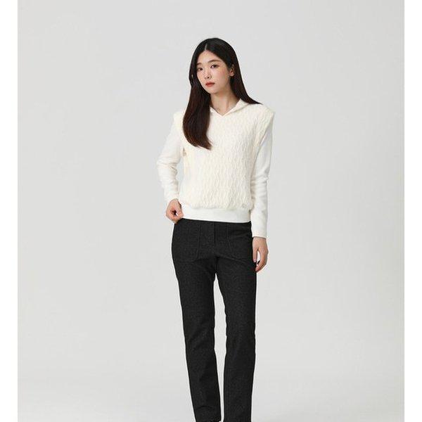 女性冬ウールタッチTRストレートフィットパンツ6K81602