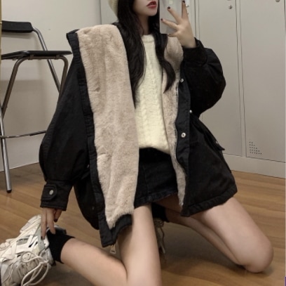 アウター コート 上着 ダウンコート 長袖 もこもこ モコモコ ポケット 前開き 厚手 大人可愛い