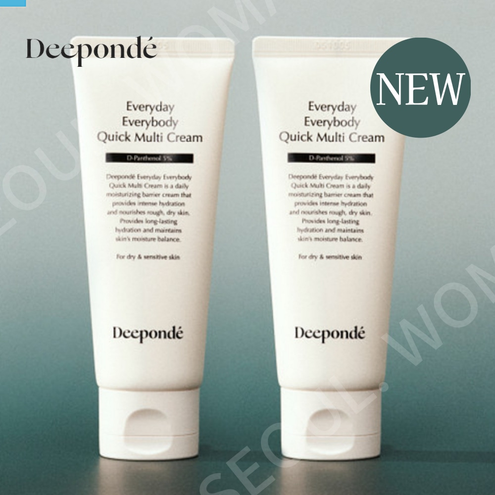 ディポンデ エブリデー エブリバディ クイック マルチクリーム 60ml 高純度98%, 高含量5%, セラミド, デックスパンテノール, 自生クリーム, 保湿, 鎮静, パンテノール