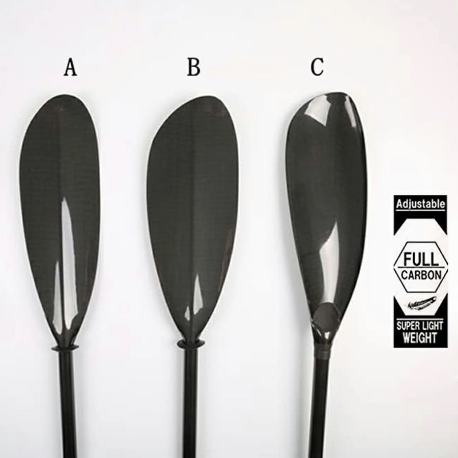【迅速出荷】 カーボンパドル カヤック・カヌー 2ピース ストレートシャフト ダブルブレード パドルバック付き　収納便利 A B-type 220-230cm CP12