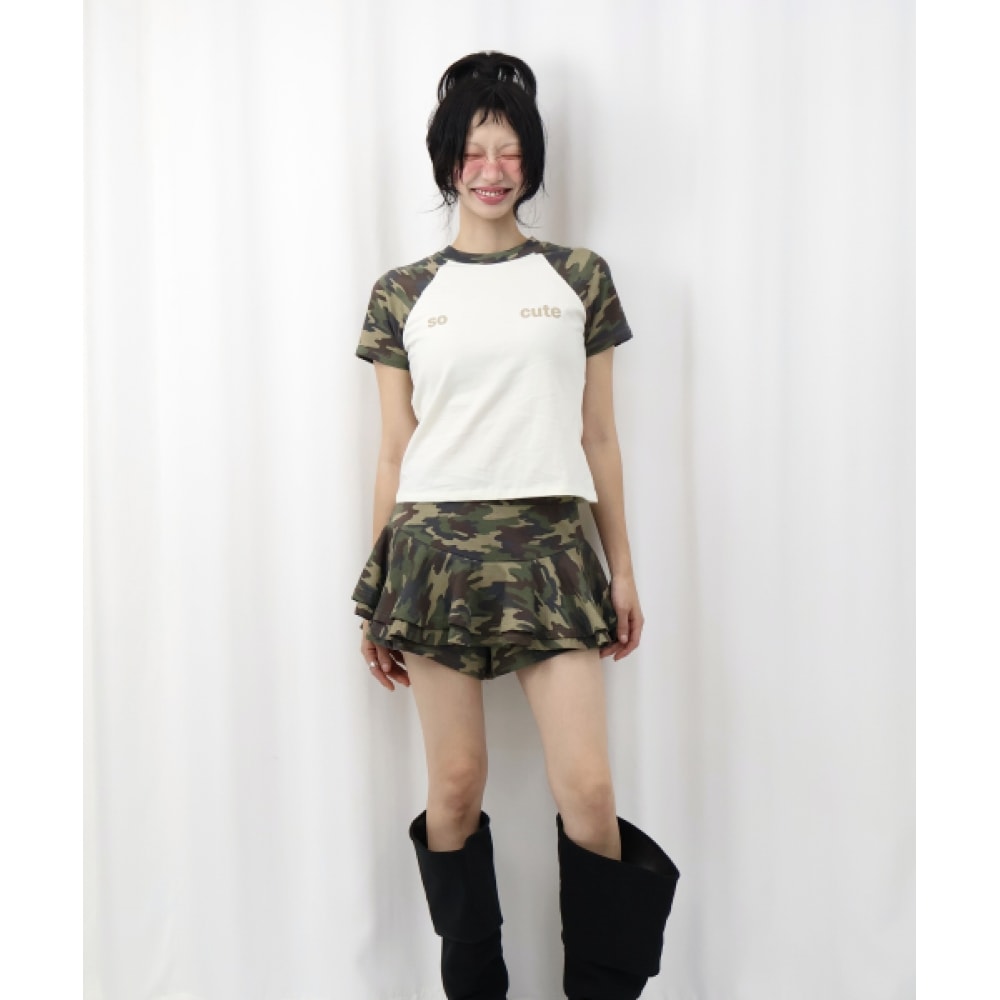 KIKOZY カモスカートパンツ