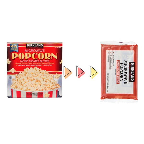 カークランド ＭＩＣＲＯＷＡＶＥ ポップコーン 93.5ｇ×4個セット 菓子