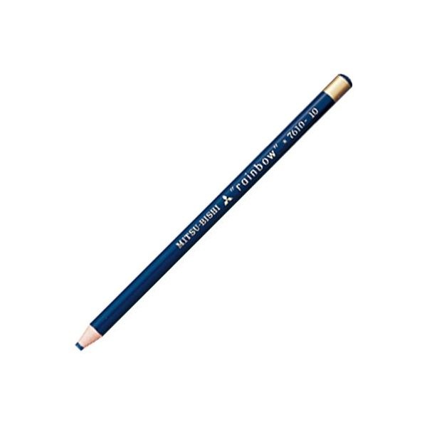 (まとめ) 三菱鉛筆 色鉛筆7610(水性ダーマトグラフ) 藍 K7610.10 1ダース(12本) (×5セット)