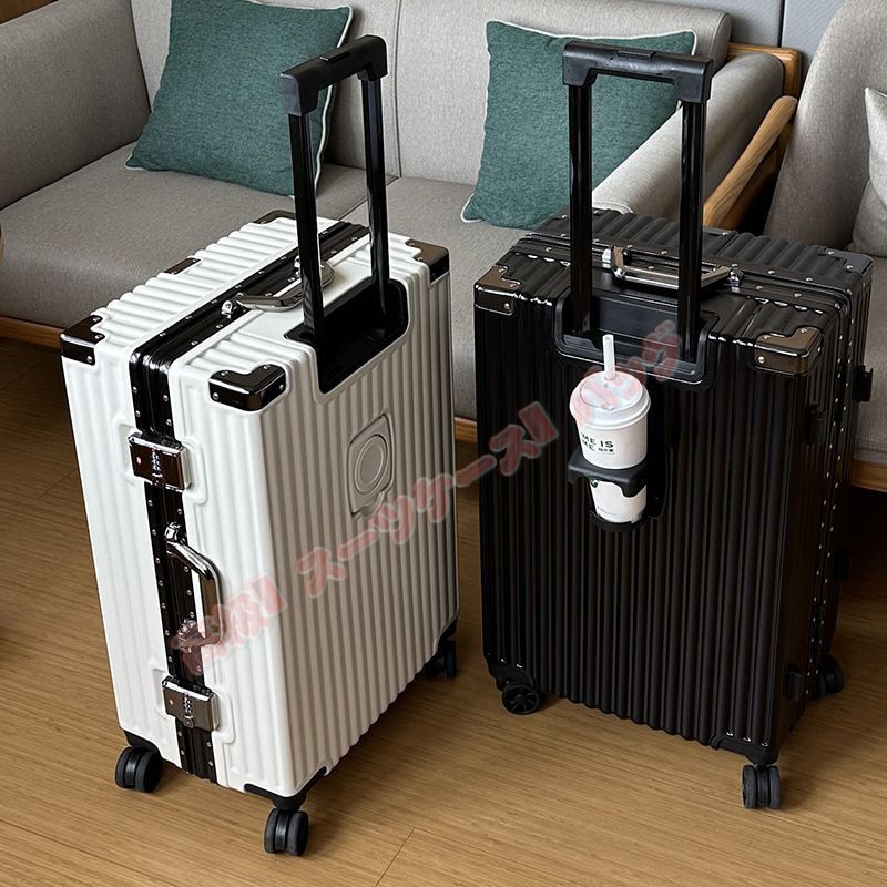 スーツケースは丈夫で長持ちし アルミフレームのスーツケース 静音マルチホイール 360度回転し 大容量 暗号スーツケース 大人気クラシックロッドボックス