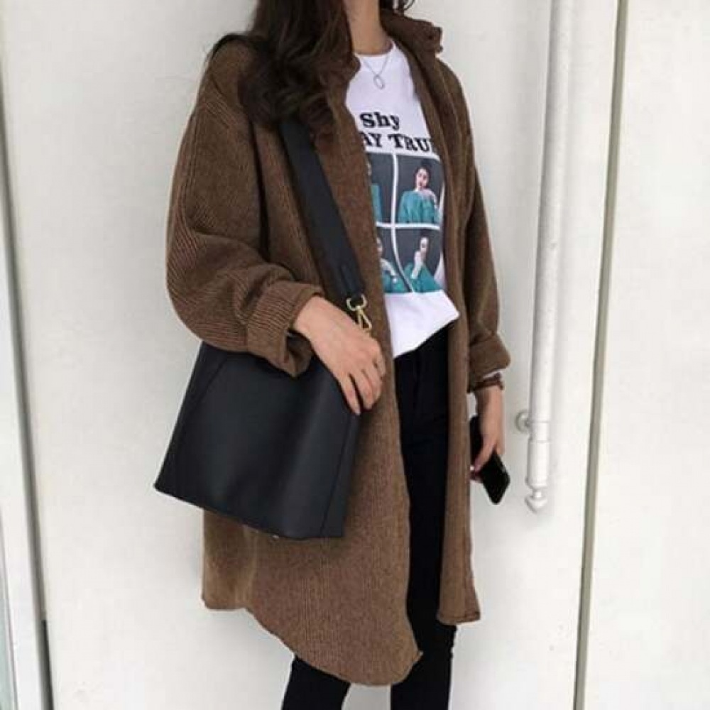 ショップアン 女性 ルーズフィット コーデュロイ シャツ ロング ジャケット WON-WJK-W75CEB9