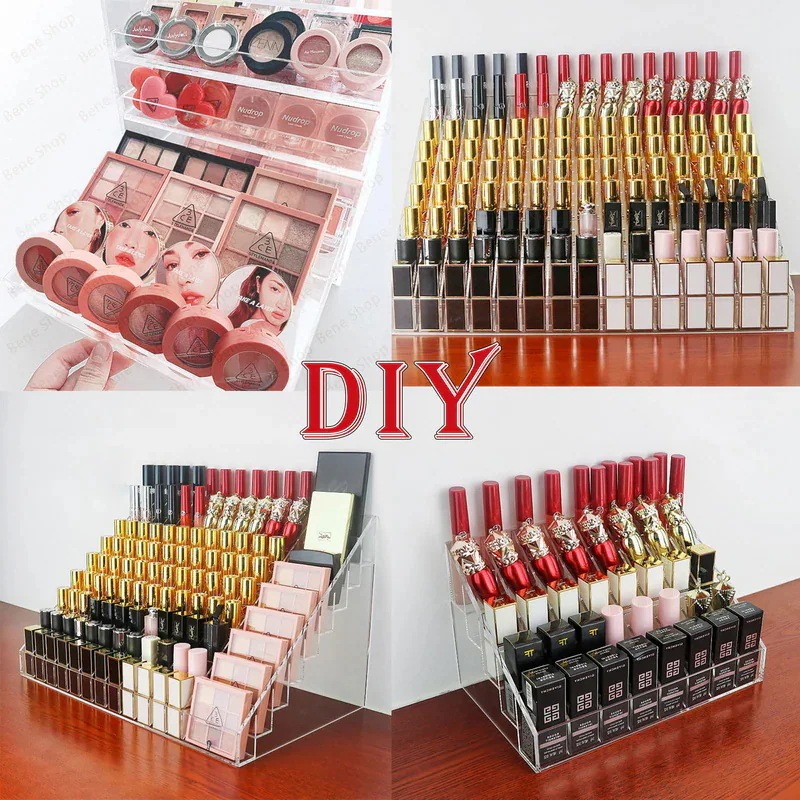 コスメ収納 アクリル メイクボックス 大容量 多機能 仕切り化粧 リップ アイシャドウ チーク 口紅 収納 コスメボックス 化粧ボックス メイクケース メイク収納 化粧品 韓国