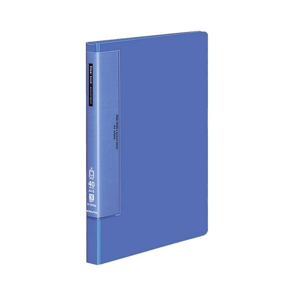 (まとめ) コクヨ クリヤーブック(クリアブック)(ウェーブカットポケット・固定式) A4タテ 40ポケット 背幅27mm 青 ラ-T570B 1冊 (×10セット)
