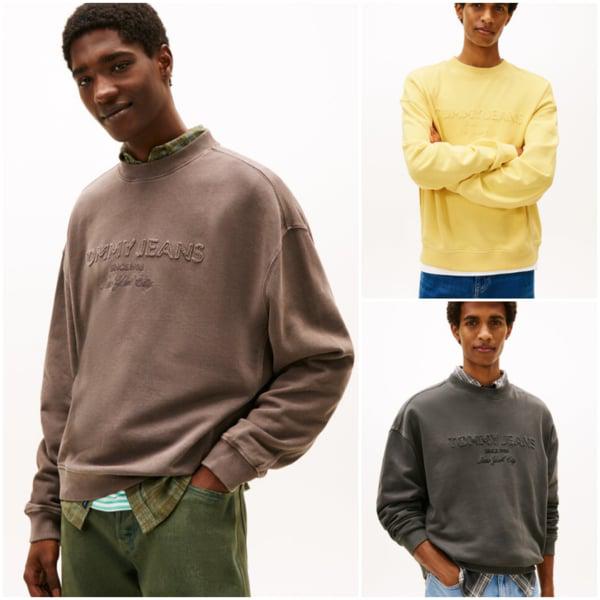 公共の90Sガーメントダイ スウェットシャツ T32G0TTO10TMT1 TOMMY JEANS