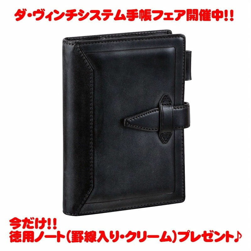 【送料無料】レイメイ藤井 ダヴィンチグランデ ロロマクラシックポケットサイズ システム手帳[リング14mm](ブラック) DP3015B
