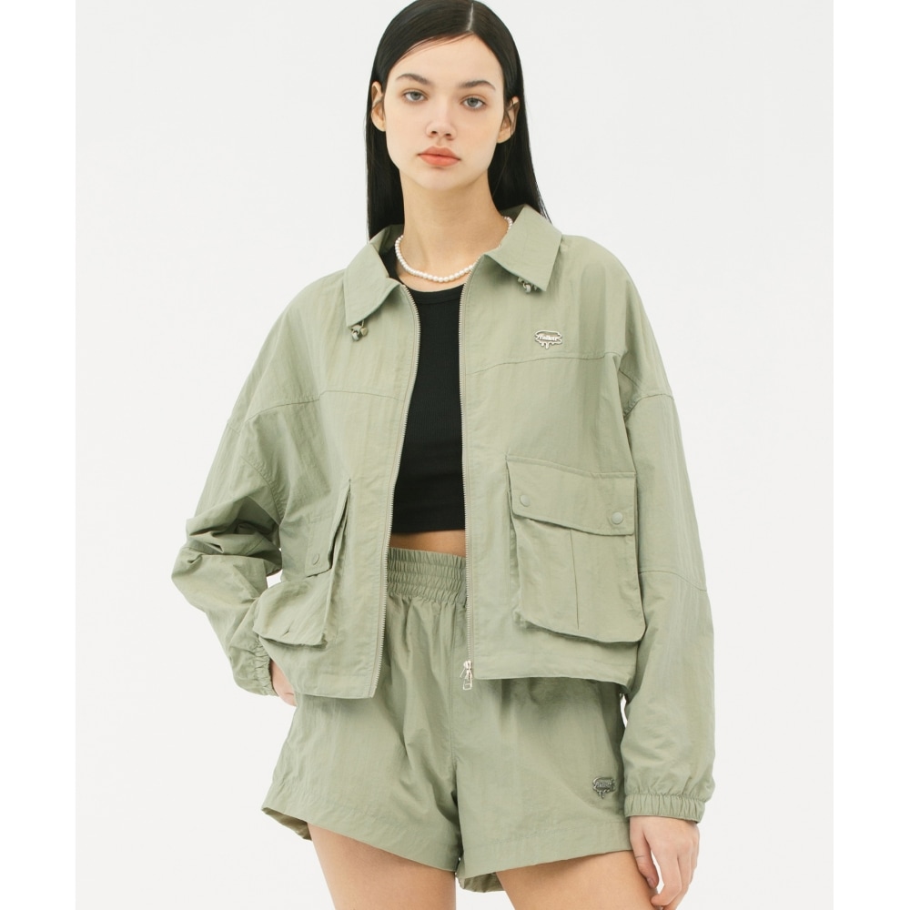 FALLETTコンフィライトウィンドジャケットカーキ