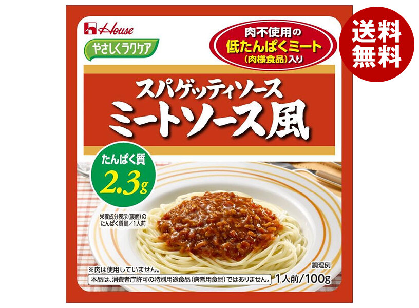 ハウス食品 やさしくラクケア 低たんぱくミート(肉様食品)入りスパゲッティソースミートソース風 100g＊40個入