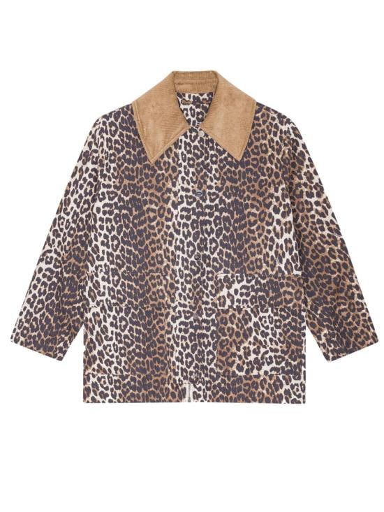 GANNI Women Jackets W0391 859 ANIMALIER