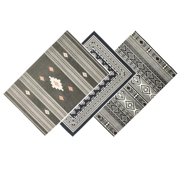 ラグ マット 170×230cm ラグマット 絨毯 長方形 アンティーク調 西洋風 北欧 幾何学模様 民族調 デザイン エスニックス 柄 インド綿 インテリア 床材