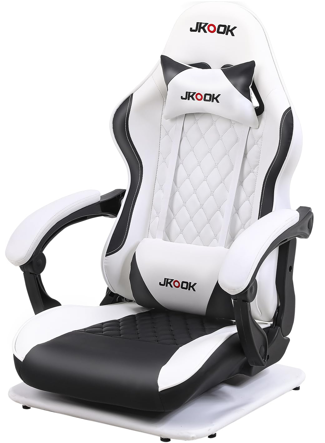 ゲーミングチェア 座椅子 ゲーミング座椅子 通気性 振動機能 ゲーム用チェア リクライニング 回転座面 ハイバック ヘッドレスト ランバーサポート ひじ掛け付き PUレザー 【6色選択可能】