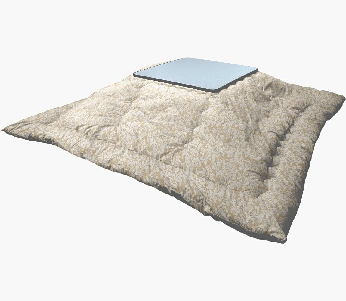 洗える こたつ掛け布団 大判正方形 ロザリーベージュ 205×205cm 防ダニ抗菌防臭 丸洗い 日本製 眠り姫 5,832円