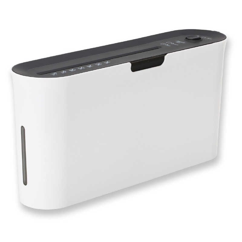 アスカ　セキュリティー性抜群！細断サイズ2×10mm マイクロカット ご自宅でパッと出してサッとしまえるコンパクトシュレッダー Asmix ［マイクロカット /A4サイズ］　BKSB09W