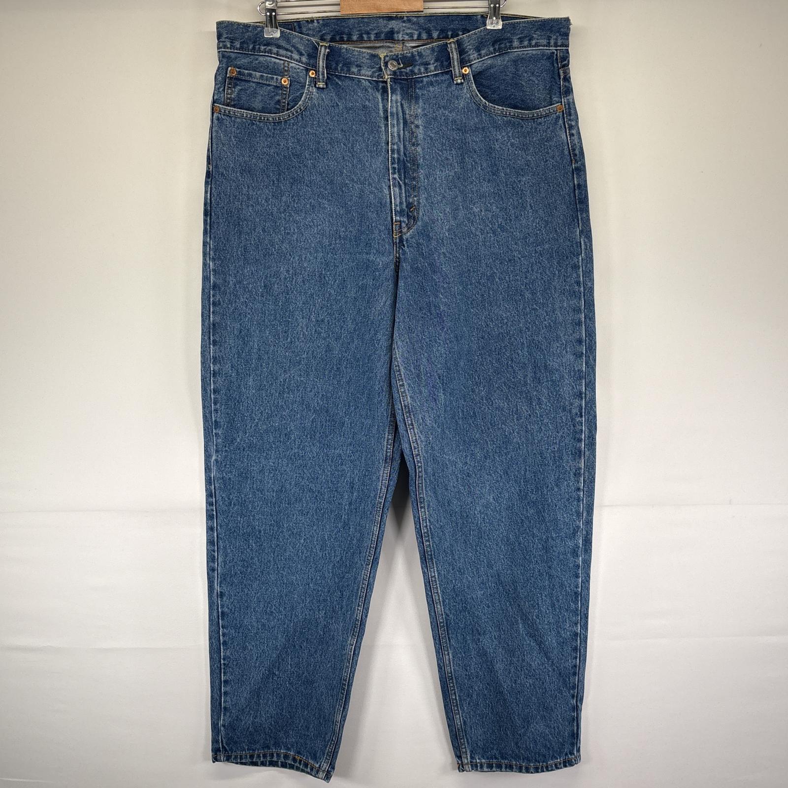 古着 デニムパンツ 560 テーパード バギー 大きいサイズ ジーンズ ジーパン 5ポケット 長ズボン w40 L34 ブルー メンズ