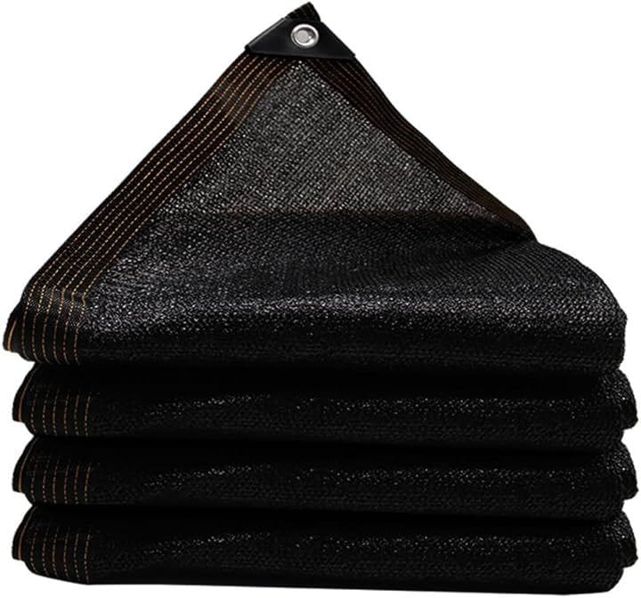 遮光ネット 日よけ シェード オーニング 防塵 目隠し UVカット ベランダ カーポート バルコニー (黒, 4mx9m)