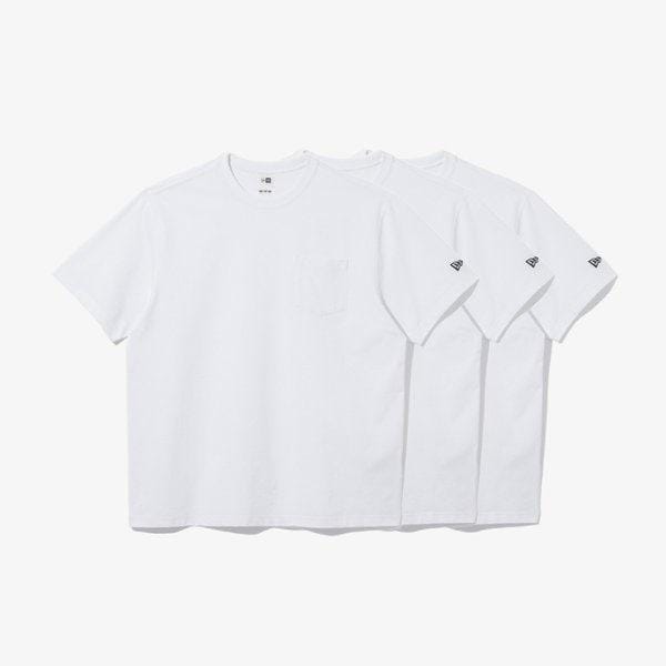 [スターフィールド水原][共用]LIGHTERAエッセンシャル3パックポケット半袖Tシャツ ホワイト (14697422)