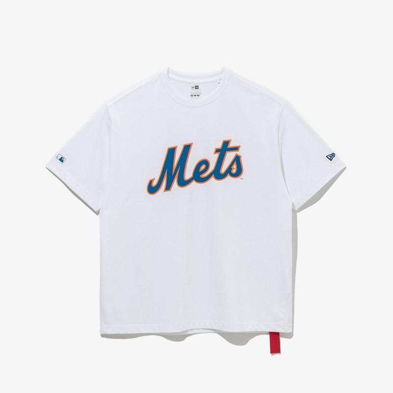 MLB ニューヨーク メッツ レタリング ロゴ Tシャツ ホワイト 14536492