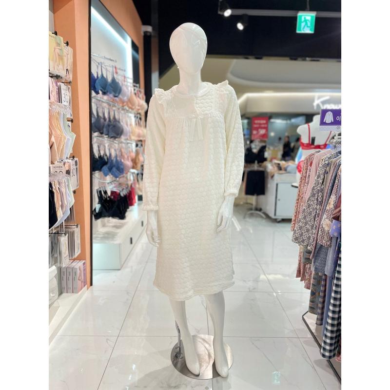 barbara [スターフィールド高陽] バーバラ ふわふわ暖かいマイクロファイバーエンボスワンピースホームウェア (IV) AGW5031