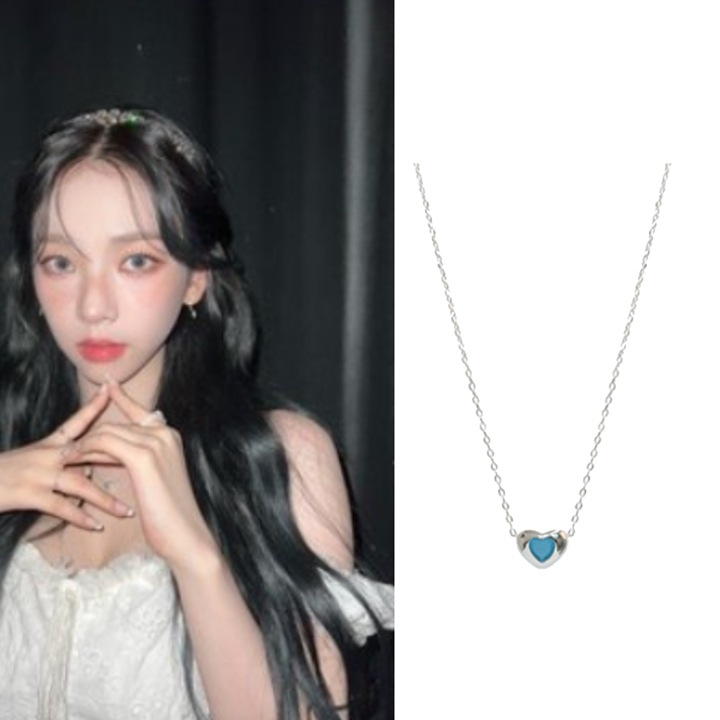 [aespa カリーナ着用][SILVER925]ICE HEART NECKLACE