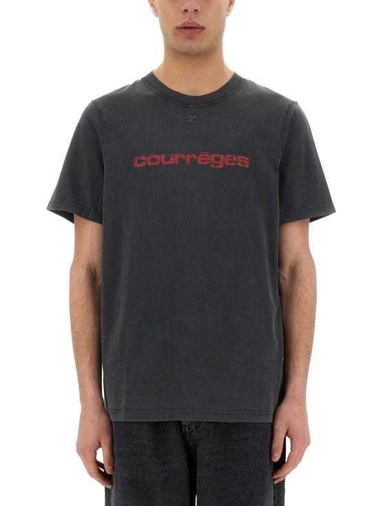 COURREGES Men T-Shirts 125JTS008 JS0109B168 BLACK