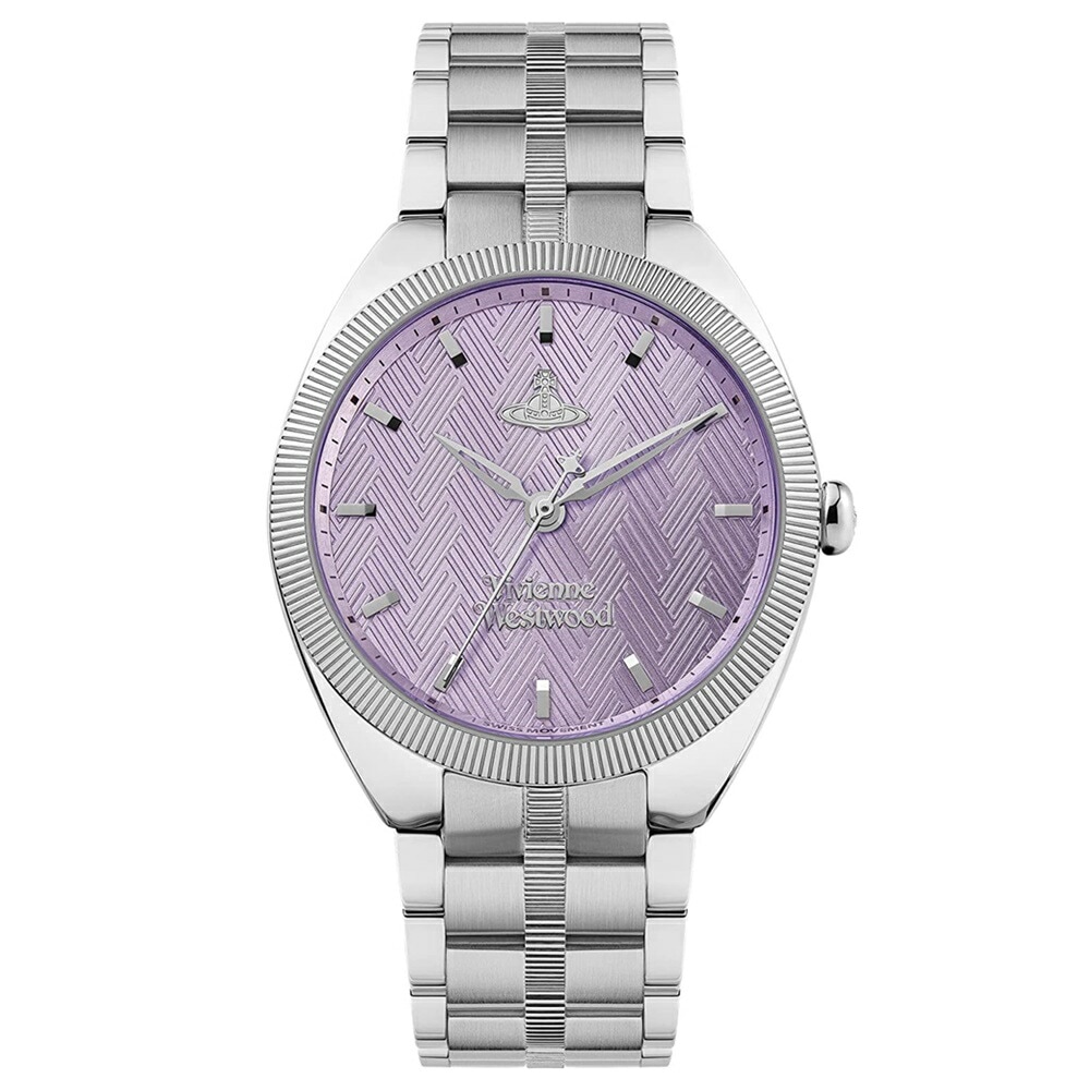 ヴィヴィアン ウエストウッド 仕事 プライベート お洒落 スタイリッシュ レディース 腕時計 手表 シルバー パープル ブレスレットウォッチ 時計 記念日 ポイント消化