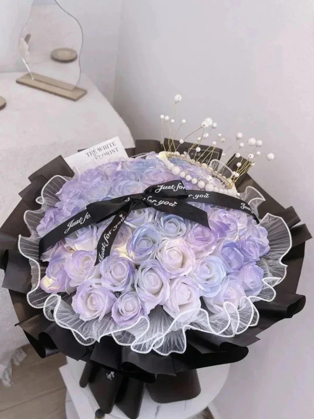 【9月の大上新】新入庫 結婚式誕生日用の赤ピンク白のバラの花束 52 本永遠の命を模した石鹸の花休日のガールフレンドへの既製のギフト
