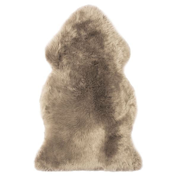 ムートンラグ 約55x80cm 1匹サイズ ダークベージュ
