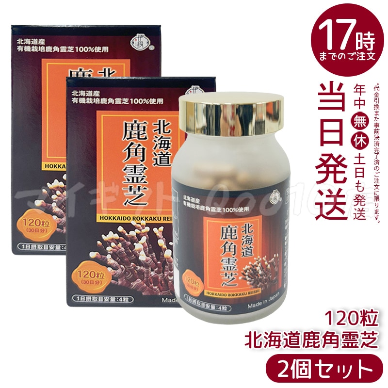【2個セット】 伊段 北海道鹿角霊芝 120粒 サプリメント 健康食品 国内正規品