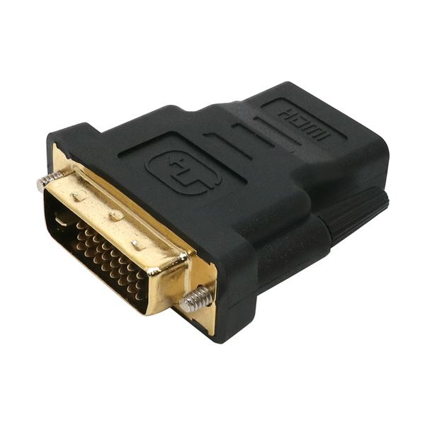 （まとめ） ナカバヤシ ミヨシHDMIメス - DVI変換アダプタ VDA-HD01／BK 1個 (×5セット)