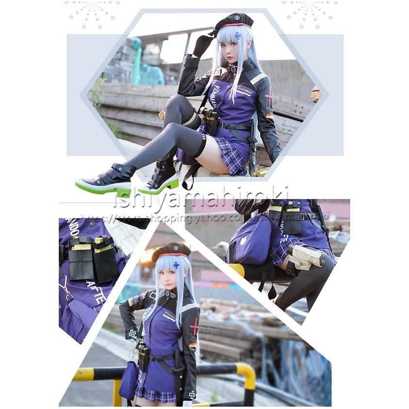 ドールズフロントライン 少女前線 HK416 風 戦闘服 コスプレ 衣装 ウィッグ 靴ハロウィン仮装 お祭り コスチューム 変装 イベント cosplay