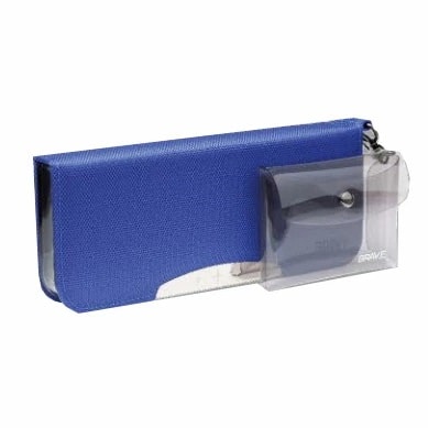 （まとめ買い）ブレイブ アルロック筆入 筆箱 両面スリム クリアポーチ付き ブルー FD-5670-B [x3]