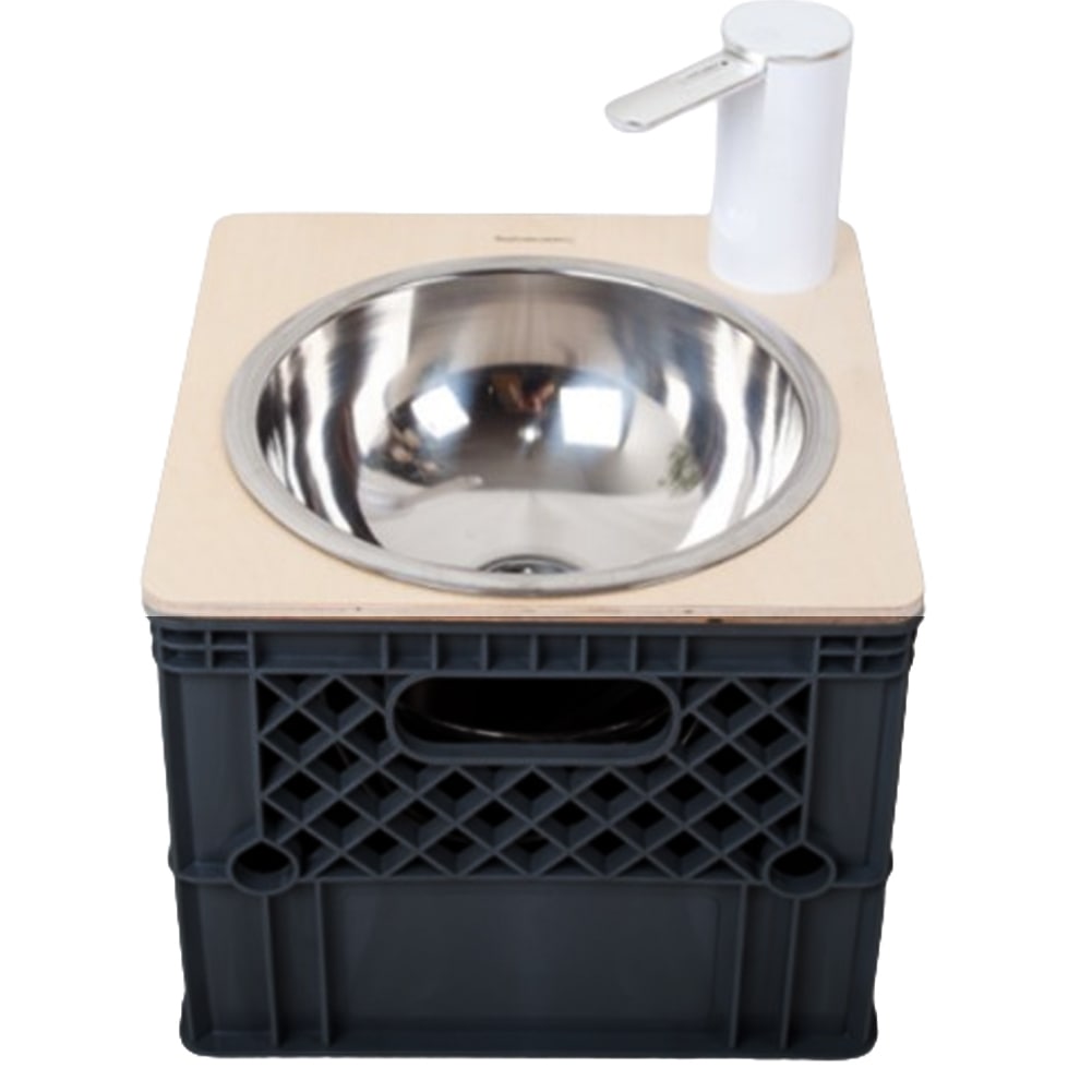 ミニボックス ポータブル キャンプシンク キャンプ 車 屋外収納 ブラック 34(W) x 34(D) x 27(H) cm [並行輸入品]