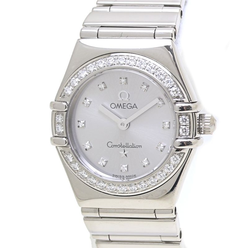 コンステレーション ミニ マイチョイス ダイヤモンド 1165.36.00【磨き済/電池交換済】K18WG ホワイトゴールド レディース /40032【中古】【腕時計】