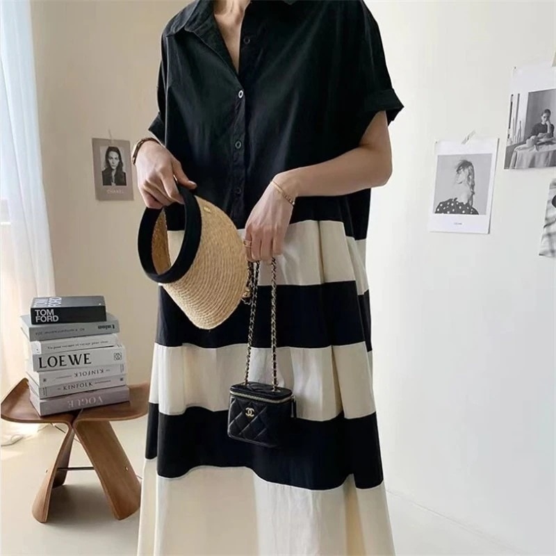 母の日韓国ファッションワンピース 夏 レディース ロングワンピース レディース半袖