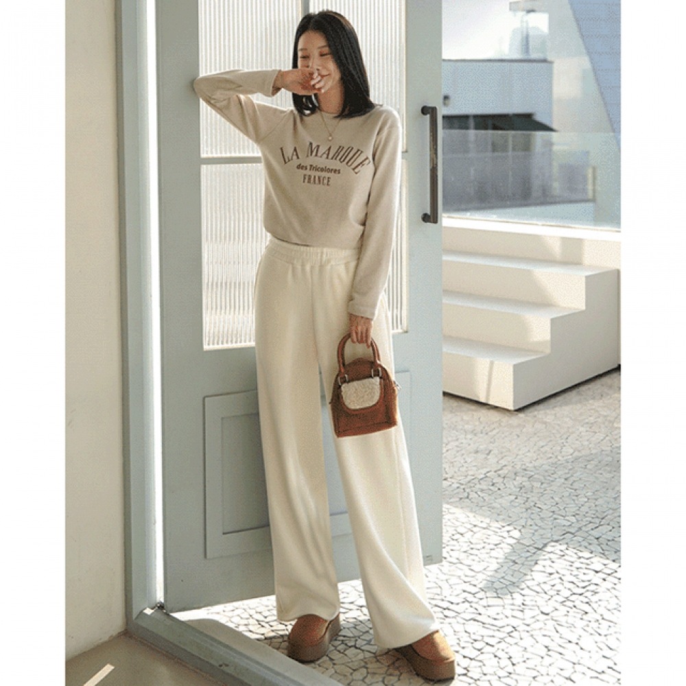 Click & Funny [ミンク] ウォームパテムコーデュロイトレーニングパンツ