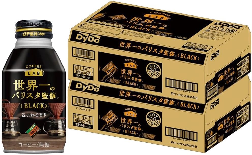 ダイドーブレンド 世界一のバリスタ監修 ブラック 無糖 260ml×2ケース/48本