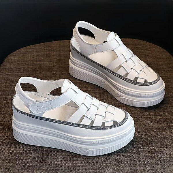 グルカサンダル サンダル スポーツサンダル 厚底サンダル 厚底 PU インヒール 身長アップ レディ