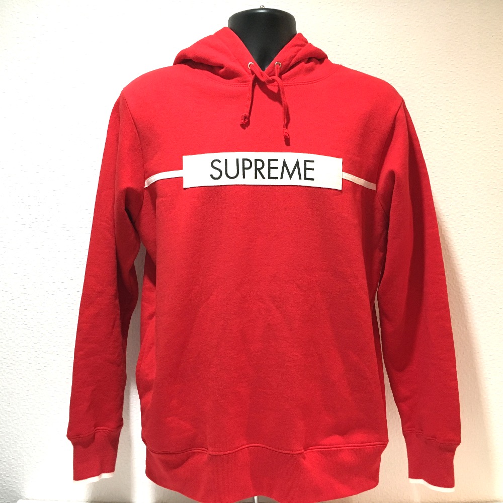 Supreme シュプリーム パーカー パーカー プルオーバー 17SS ロゴ フーデッド スウェット コットン レッド