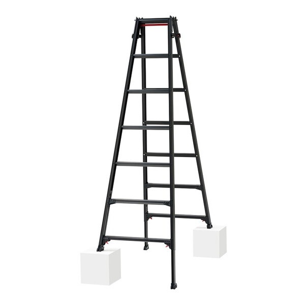 長谷川工業 脚部伸縮式兼用脚立(ブラックレーベル) 7尺 RYZB-21 法人限定 メーカー直送