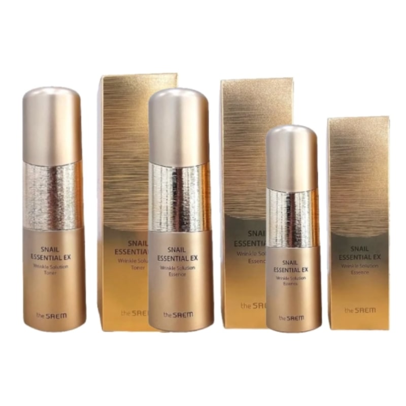 スネイルエッセンシャルEX リンクルソリューショントナー150ml+エマルジョン150ml+エッセンス 50mL3点セット 韓国コスメ スキンケア しわ改善 保湿ケア ハリケア
