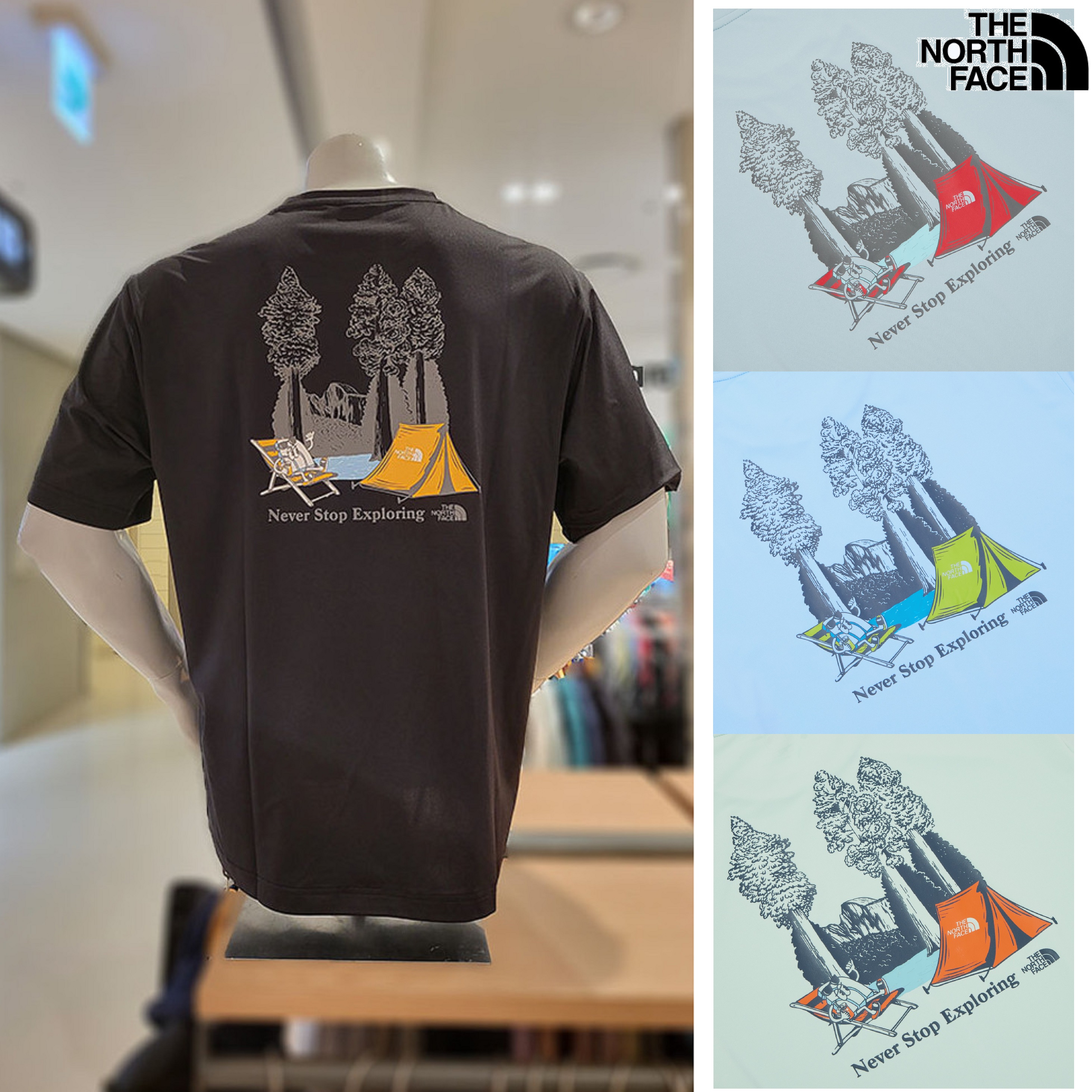 MenS OCEAN VIBE GRAPHIC S/S R/TEE 4色 水遊び用 Tシャツ 新商品 韓国ファッション 韓国人気 男女共用 日常服 ストリートファッション カップルアイテム 夏